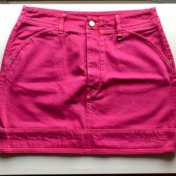 Jacquemus "Le Splash' Pink Denim Mini Skirt - NWT - Picture 3 of 7